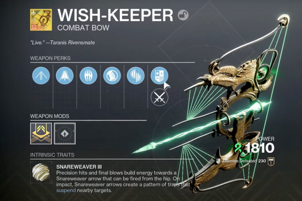 How To Get Final Wish Keeper Catalyst In Destiny The Nature Hero