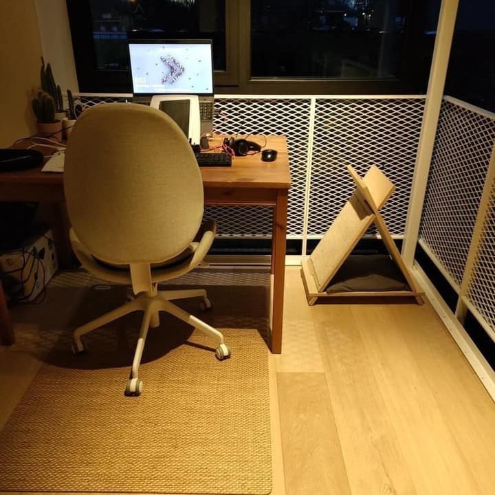 Natural fibers chair mat