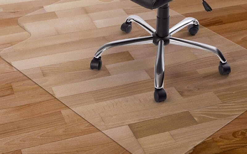 Office Chair Mat on a Hardwood Floor