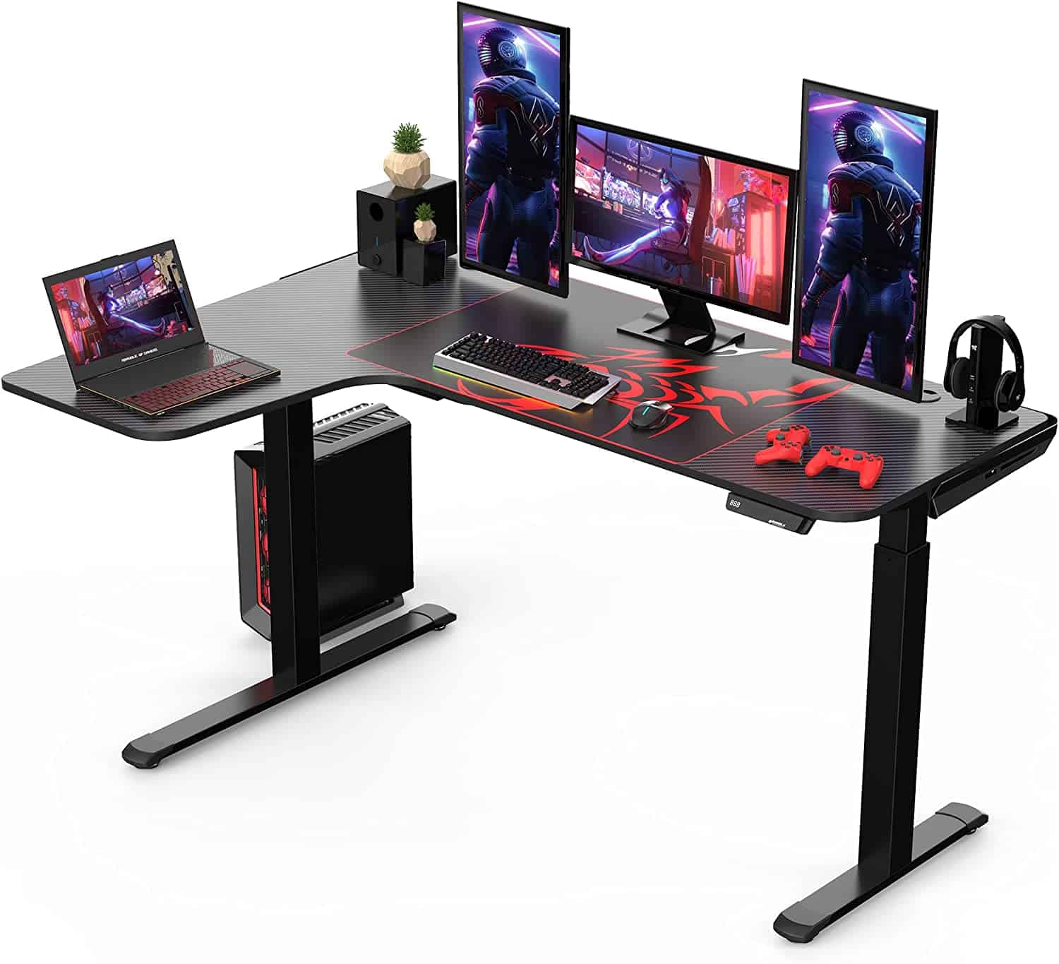 L-Curved Gaming Desk