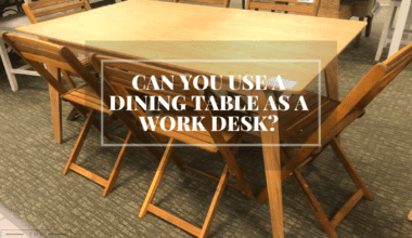dining table as desk