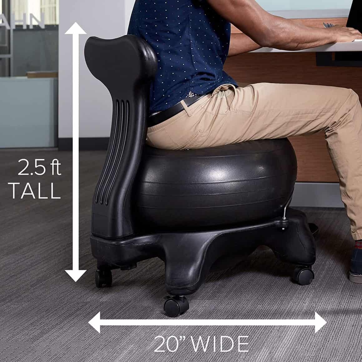 How To Sit On An Exercise Ball Properly At Work   Exercise Ball For Office Desk 1160x1160 