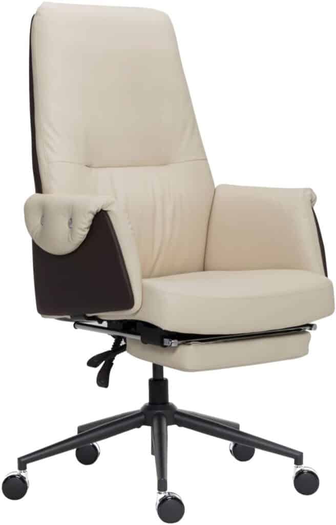 White Leather chair (Source: Amazon)