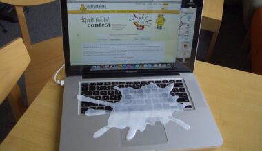 Milk spill on the Laptop