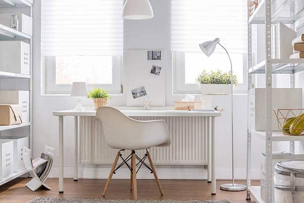 White themed Home Office