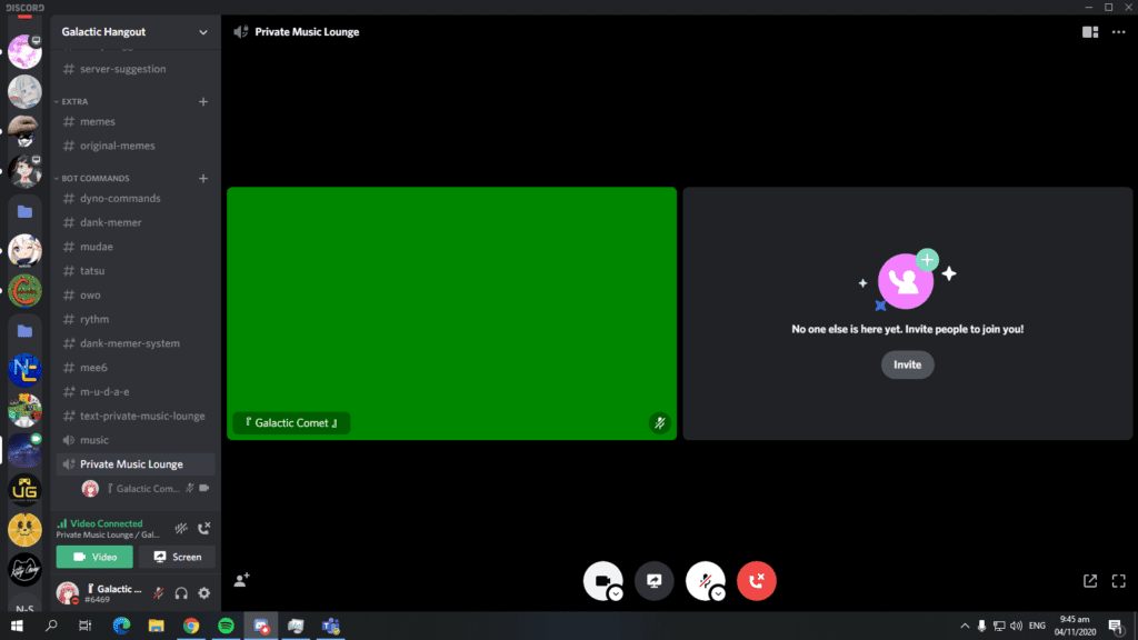 Green webcam issue on Discord app