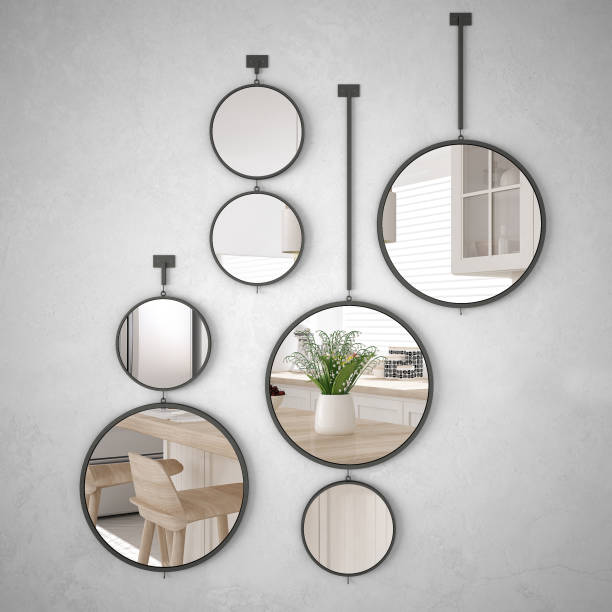 a set of wall mirrors 