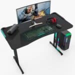 SMUG T-Shaped Gaming Desk with LED 