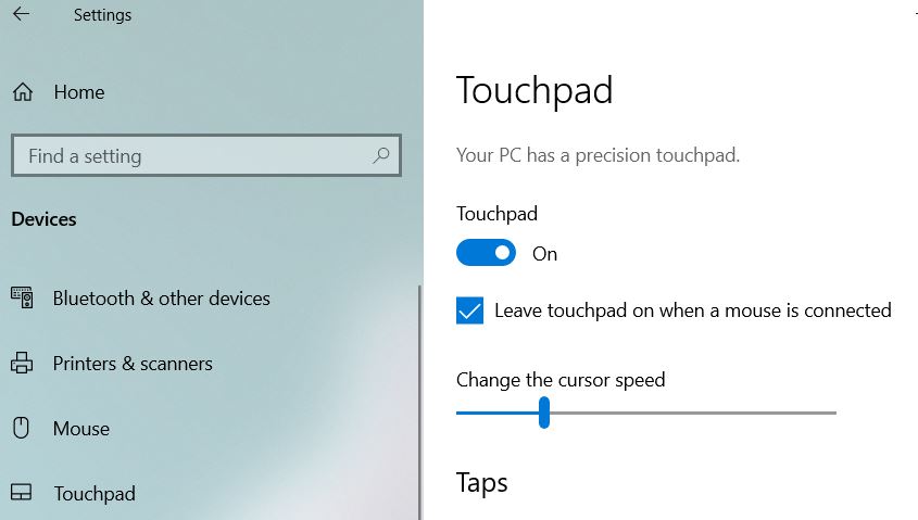 Consider increasing the speed of touchpad to make it faster