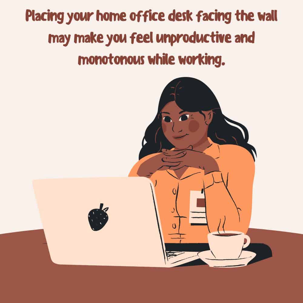A lady working from home