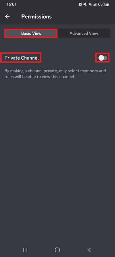 Basic View Private Channel Toggle On Discord