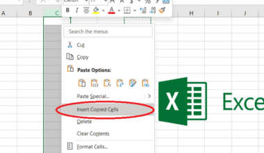 How to Insert Copied Cells in Excel