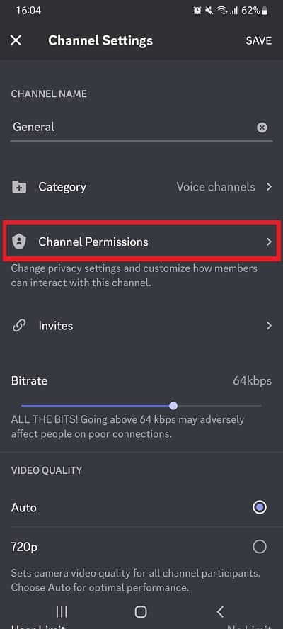 Voice Channel Settings Channel Permissions Discord