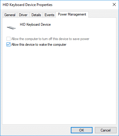 Click Allow this device to wake up the computer