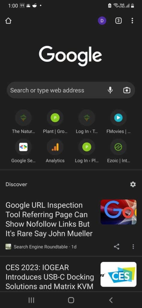 number icon on chrome app