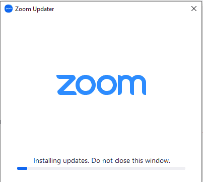 zoom is updating to new version