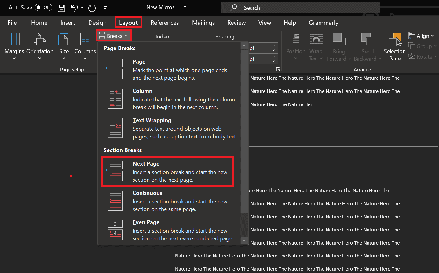 how-to-make-one-page-landscape-in-microsoft-word-the-nature-hero