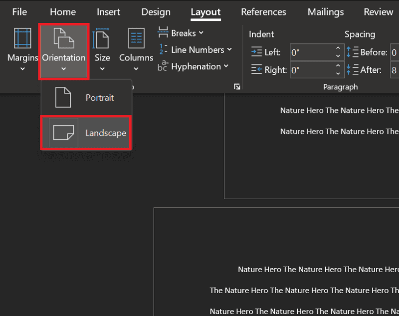 how-to-make-one-page-landscape-in-microsoft-word-the-nature-hero