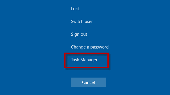 navigate to task manager