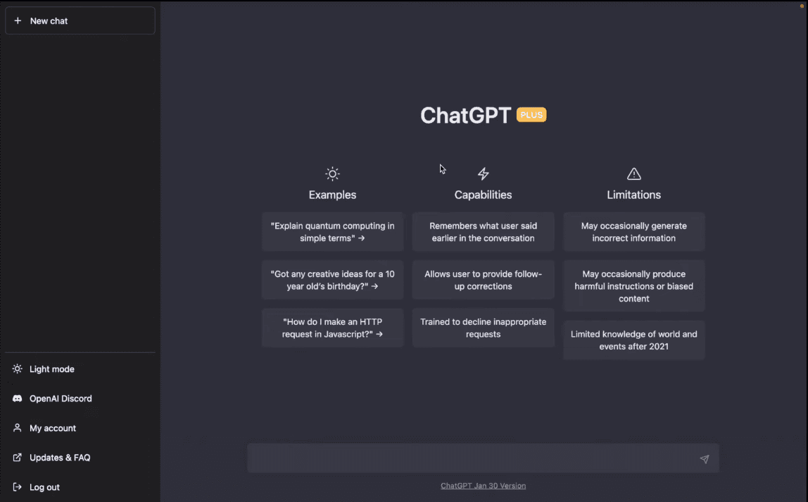 chatgpt plus appearence