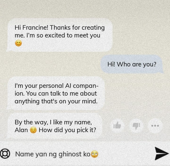 You can create personas in Replika not possible with ChatGPT