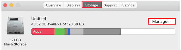 select storage manage mac