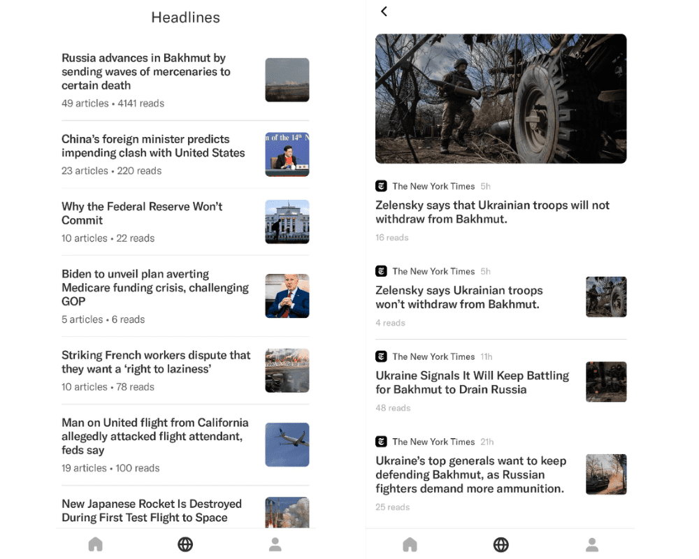 Headlines feature Artifact App