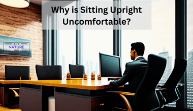 sitting upright uncomfortable