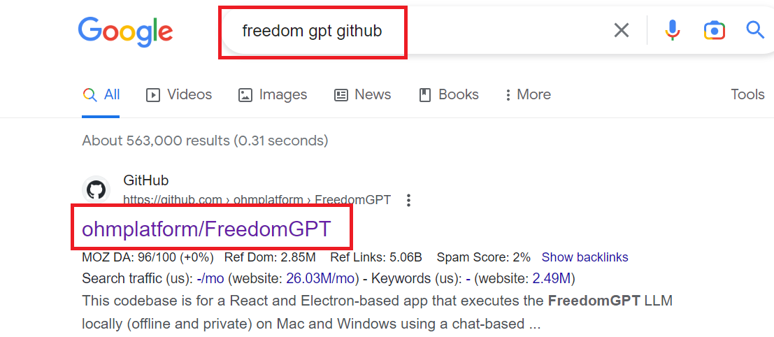 Freedom GPT GitHub