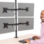 Stand Steady Clamp-On 4 Monitor Mount Desk Stand