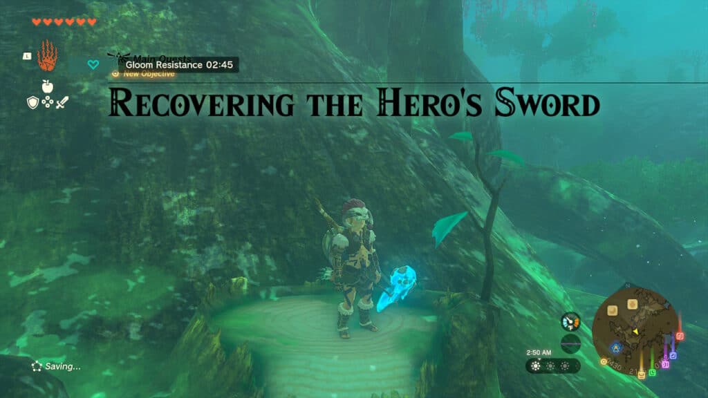 Recovering the hero's sword quest