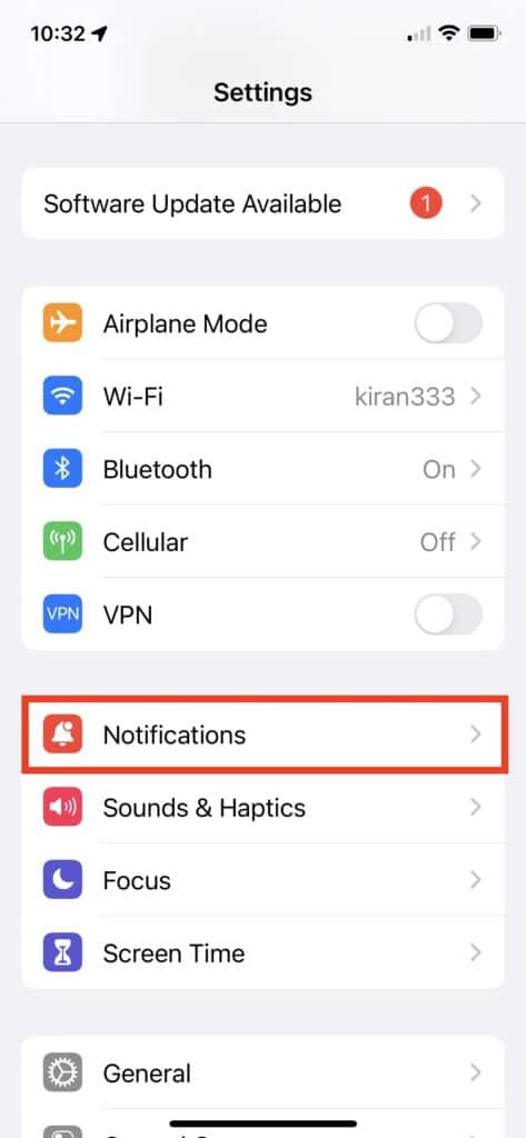 iphone settings interface second