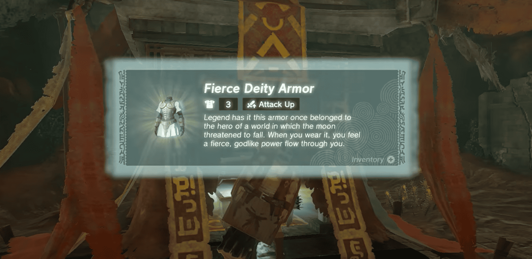 open the gate to find the Fierce Deity Armor