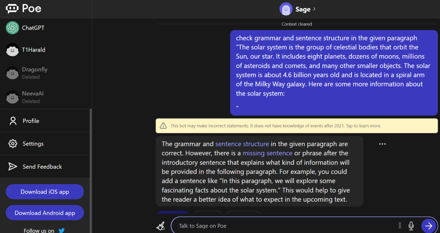 ai business plan poe