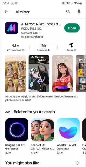 Download the AI Mirror app first