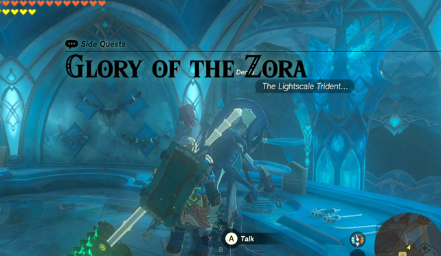 Start Of Glory Of The Zora Side Quest
