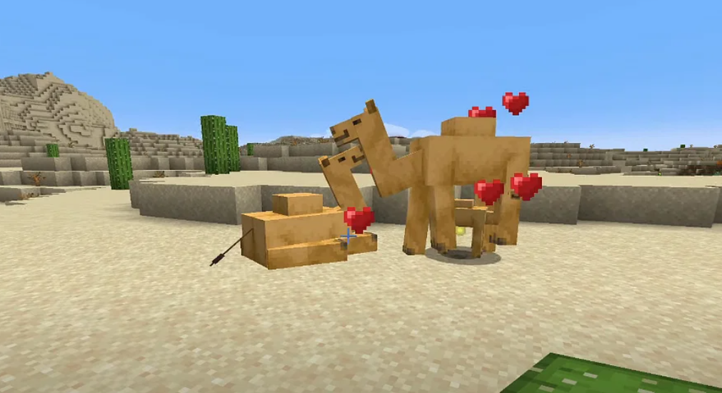 Two Camels in minecraft