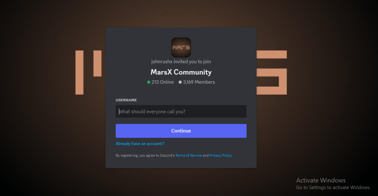 You can also join Mars Community on Discord to interact with other users.