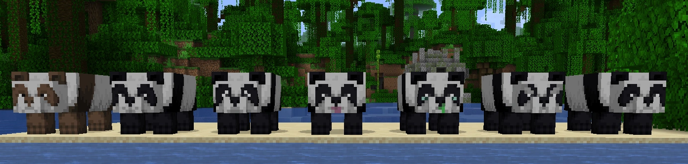 Different Personalities Of Pandas In Minecraft.