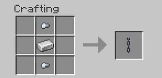 Crafting Process Of Chain In Minecraft.