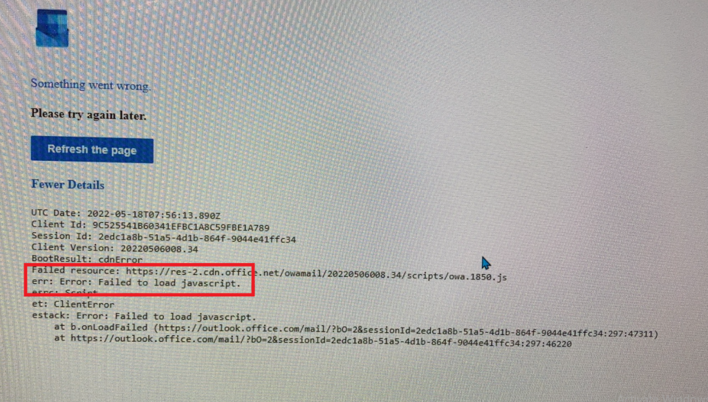 Outlook Failed To Load JavaScript Easy Fixes The Nature Hero