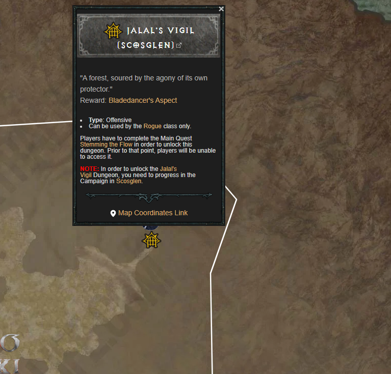 Map Location For Jalal's Vigil In Diablo 4 