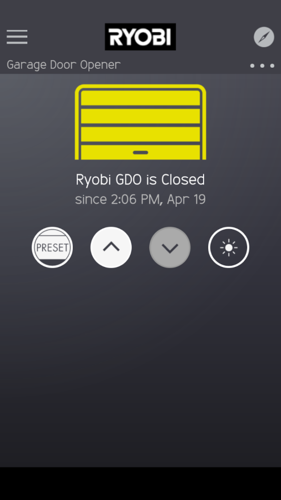 Ryobi Gdo application