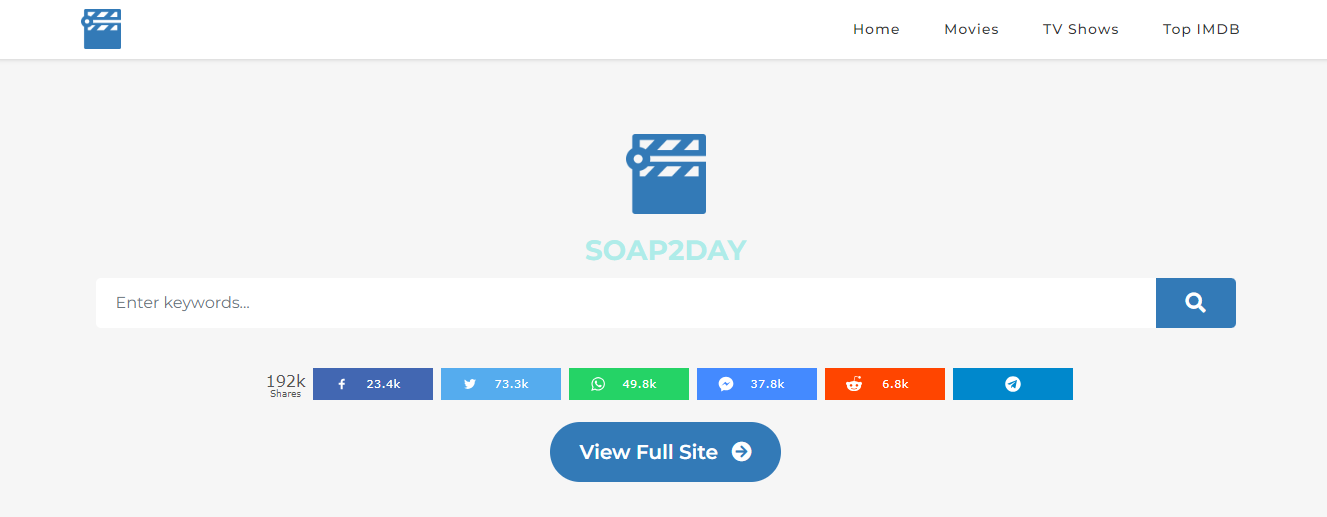 Soap2day's front user interface