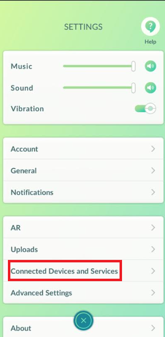 How to see connected Devices and Service in Pokemon GO Plus +