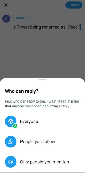 Who can reply settings