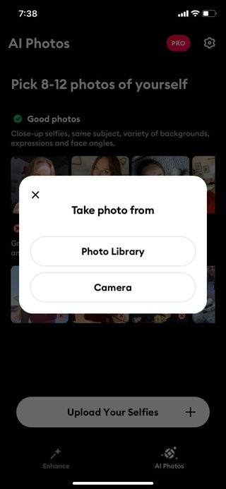Upload your photos to generate your AI enhanced photos