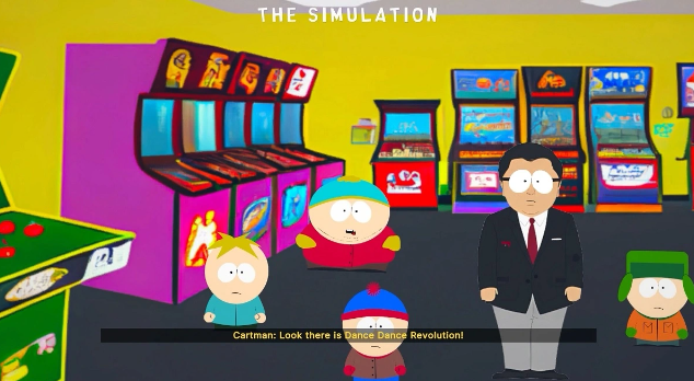 The simulation generates South Park Episode