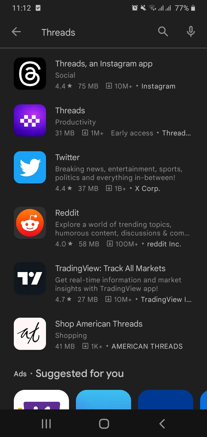 check if threads is available in your region