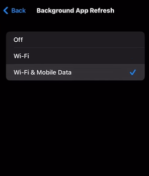Background app refresh ios